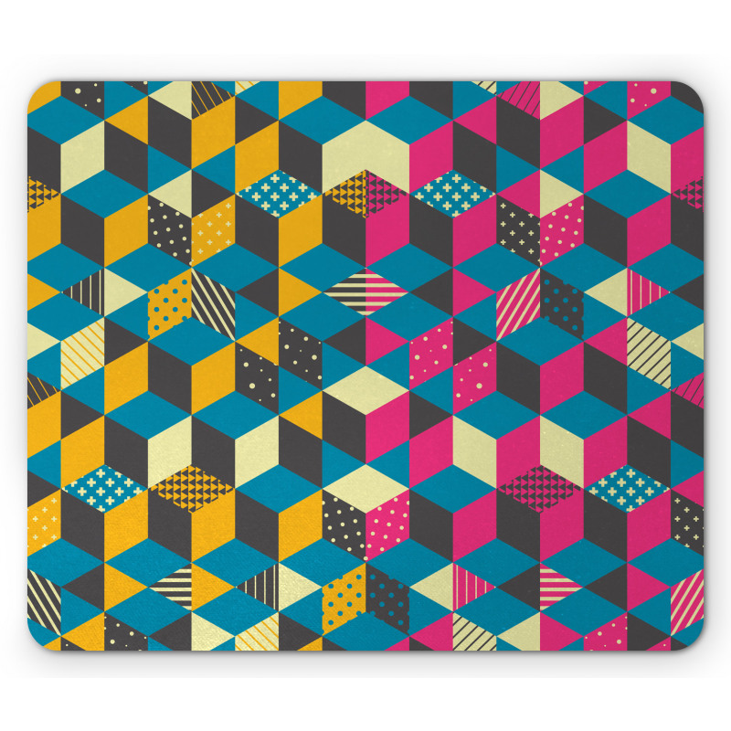 Modern Colorful Blocks Mouse Pad