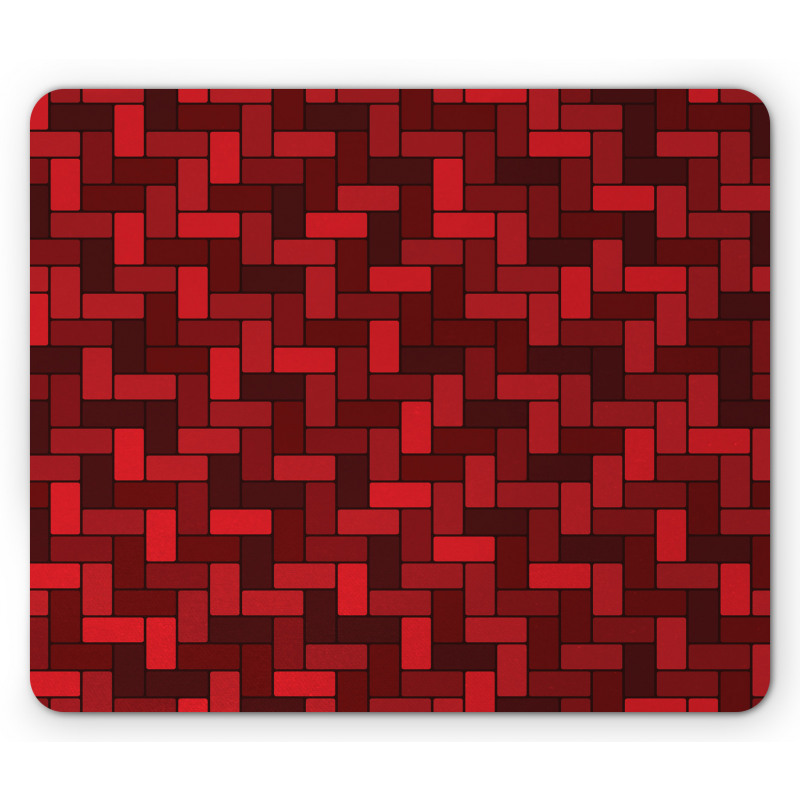 Rectangular Diagonal Zigzags Mouse Pad