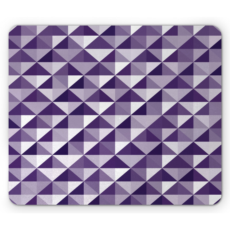 Monochrome Style Triangles Mouse Pad