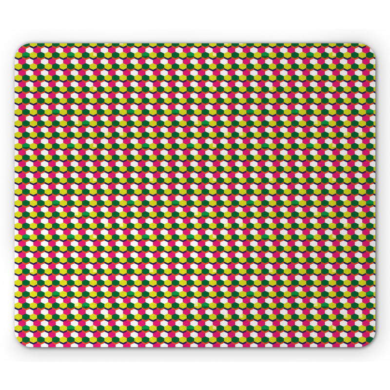 Repeating Hexagons Pattern Mouse Pad