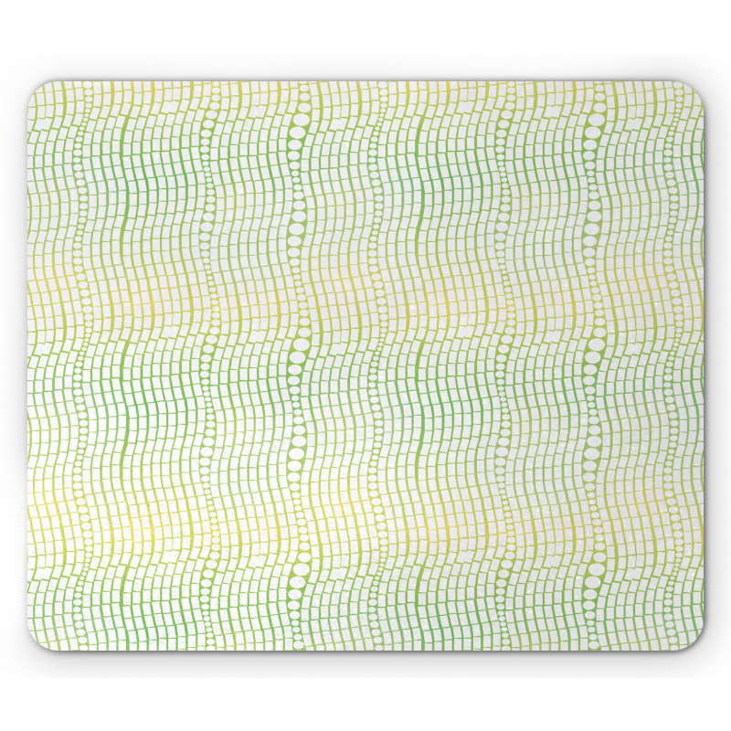 Vertical Waves Polka Dots Mouse Pad