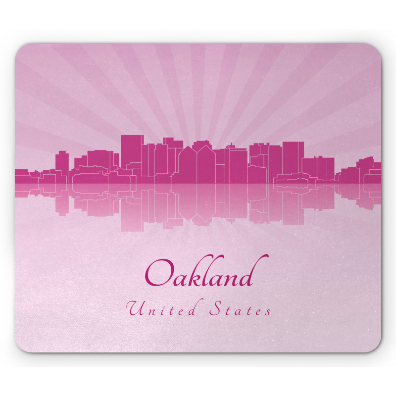 Calligraphic City Skyline Mouse Pad