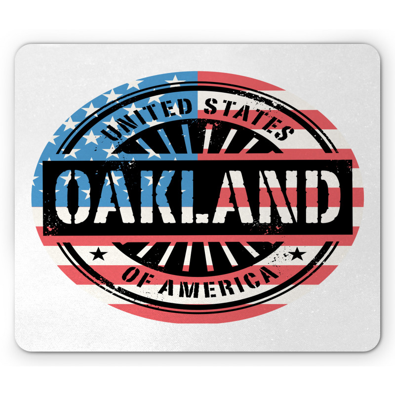 Grunge Style American Text Mouse Pad