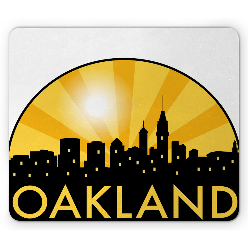 Sunburst Effect Buildings Mouse Pad