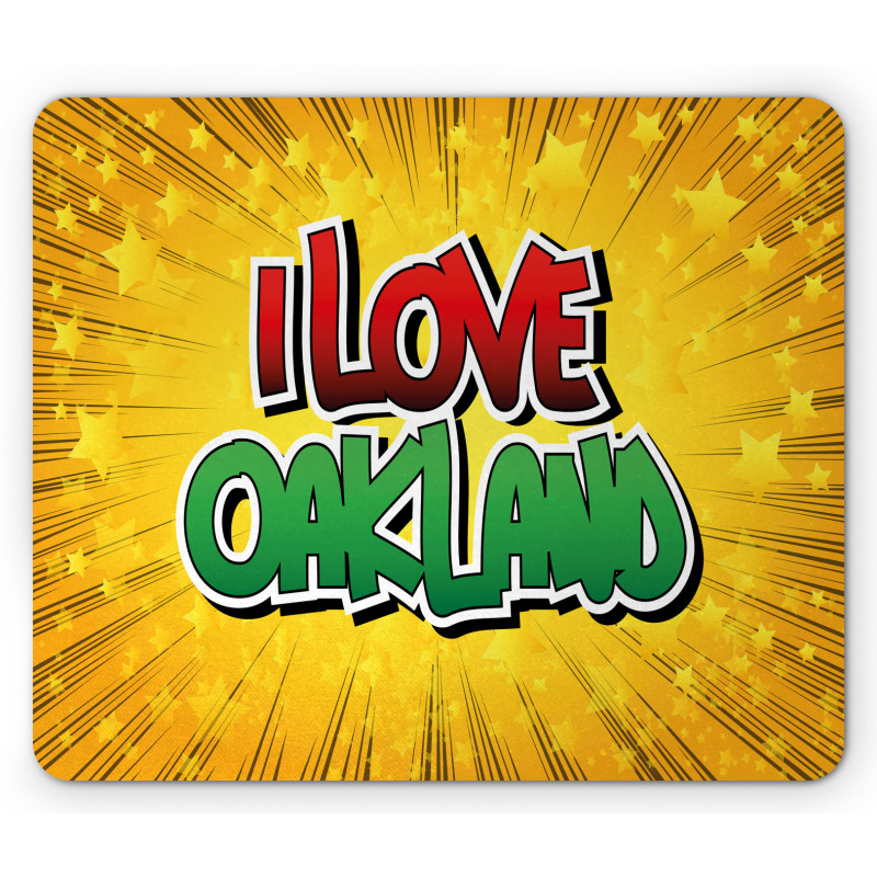 Typographic Pop Art Style Mouse Pad