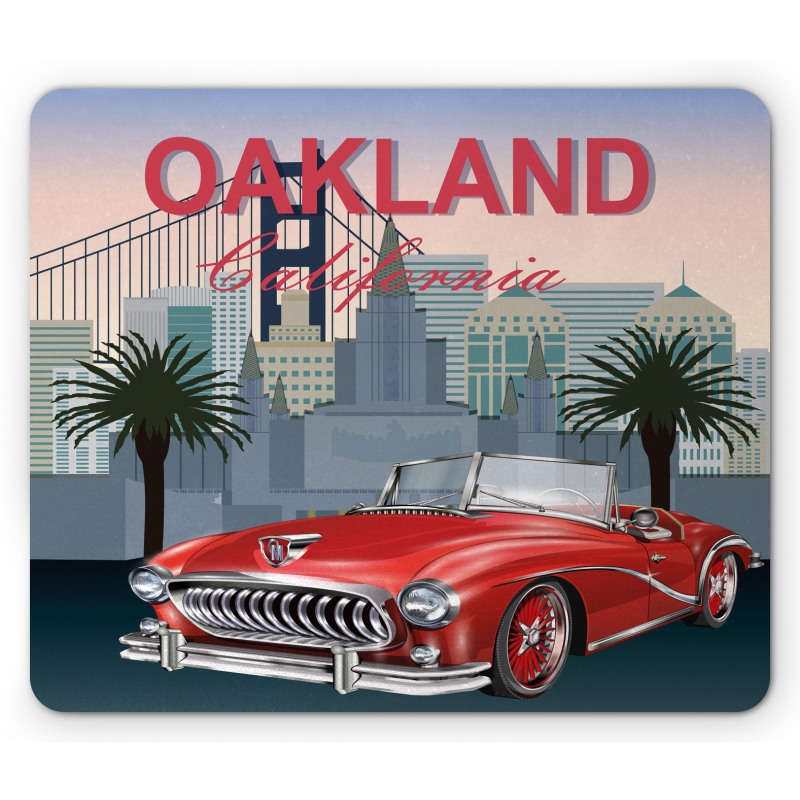 Car with a City on the Back Mouse Pad