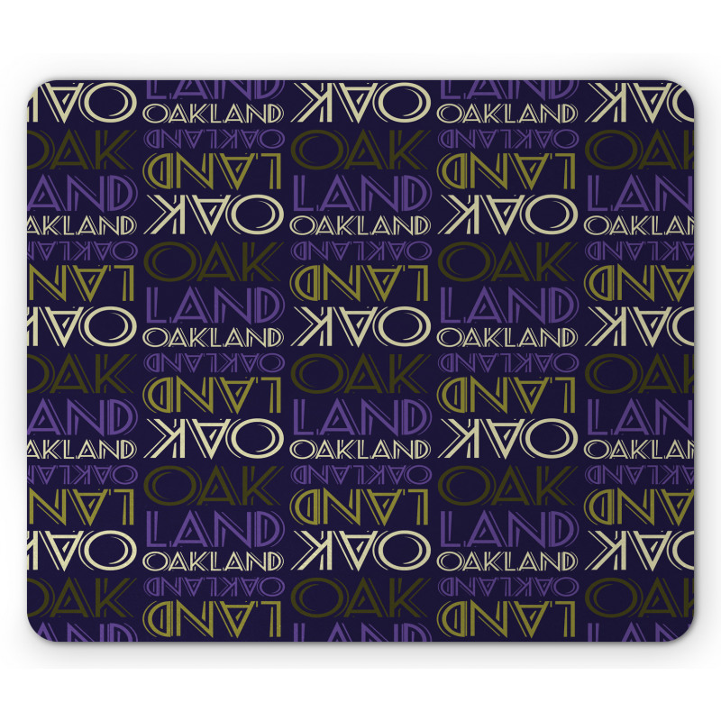 Repeating Modern Lettering Mouse Pad