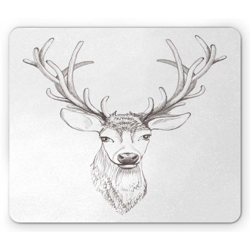 Sketch of Deer Head Mouse Pad