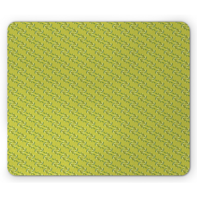 Diagonal Botanical Branches Mouse Pad