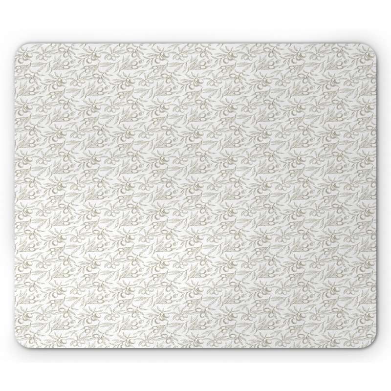 Sketchy Hand Drawn Branches Mouse Pad