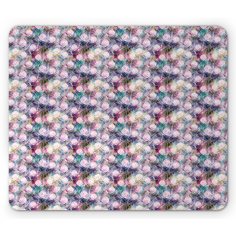 Vibrant Bohemian Feathers Mouse Pad