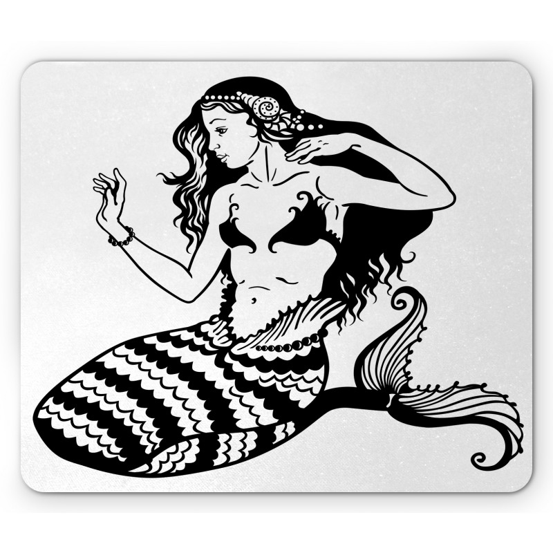 Fish Tailed Young Girl Mouse Pad