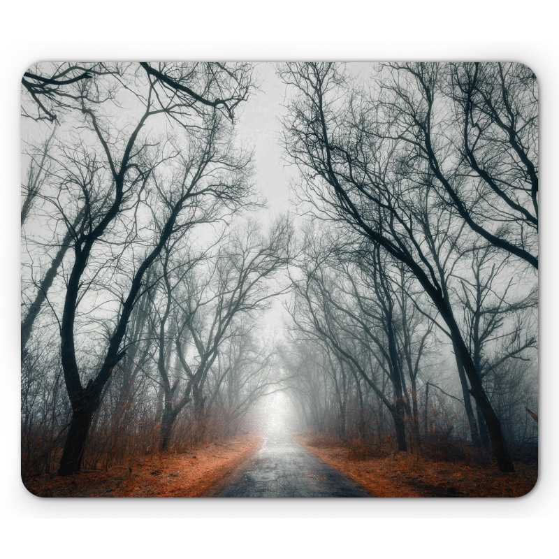 Autumn Sky and Leaves Mouse Pad