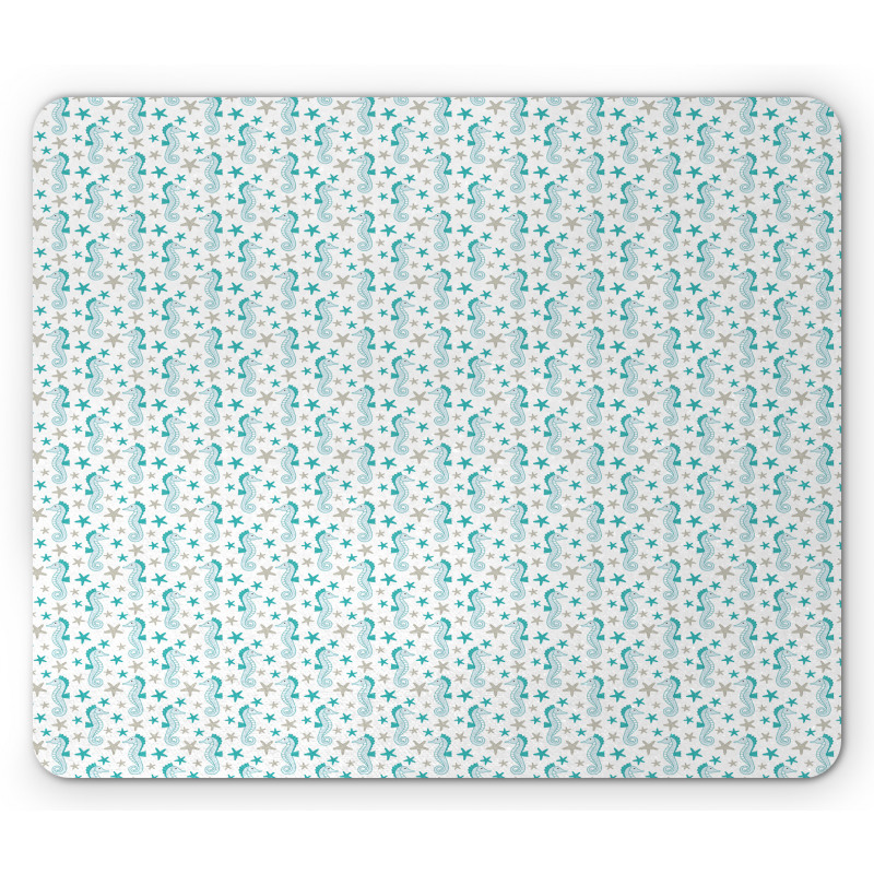 Seahorses and Starfish Mouse Pad