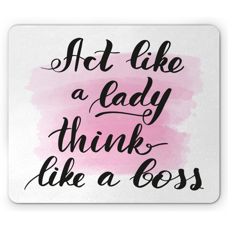 Act Like a Lady Lettering Mouse Pad