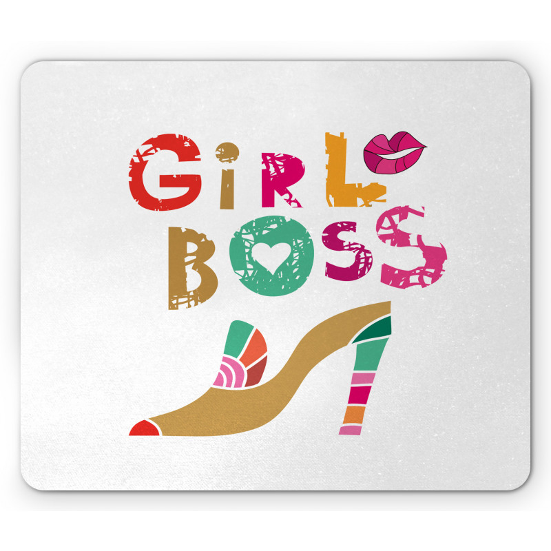 High Heel and Woman Lips Mouse Pad