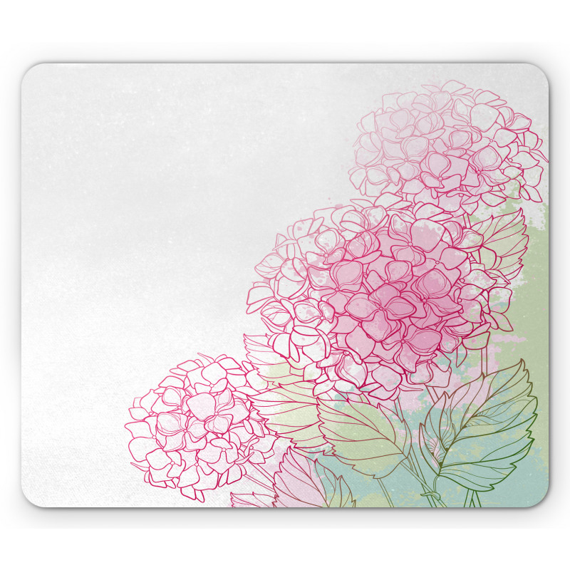 Grunge Paint Art Flowers Mouse Pad