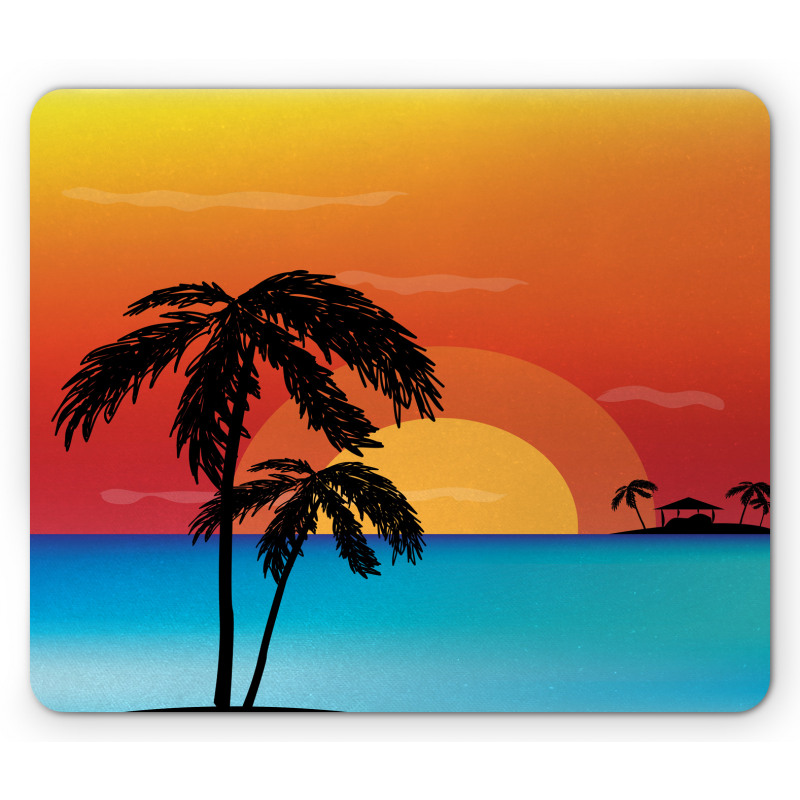 Sunset Trees and an Ocean Mouse Pad