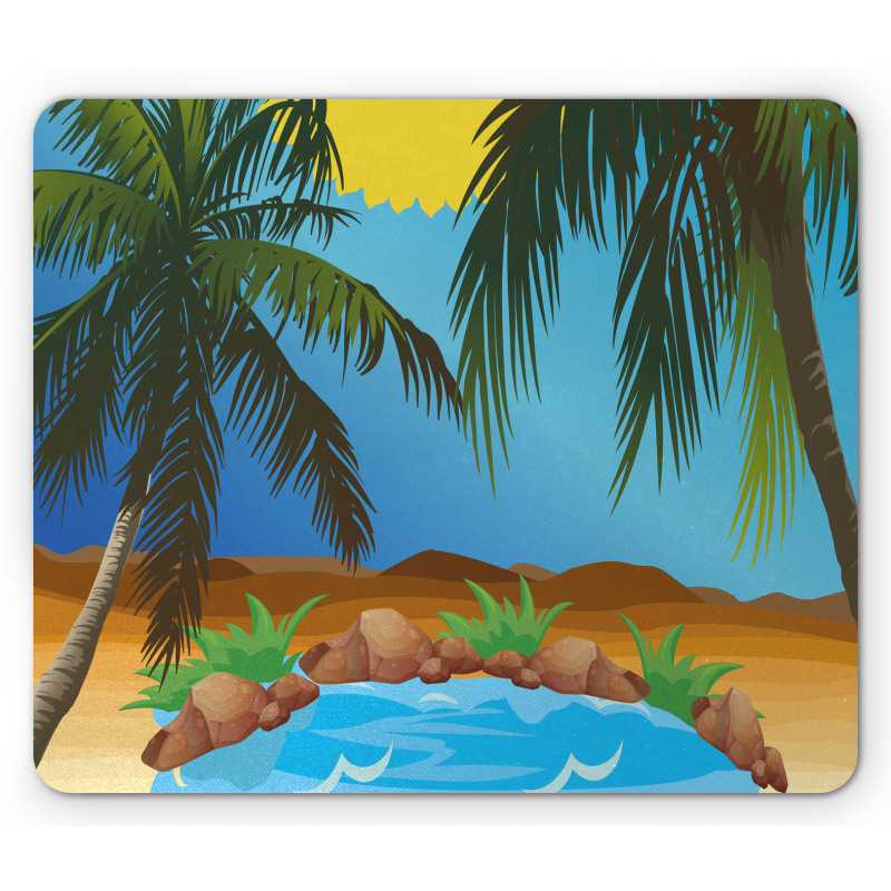 Big Palm Leaves Wild Outdoors Mouse Pad