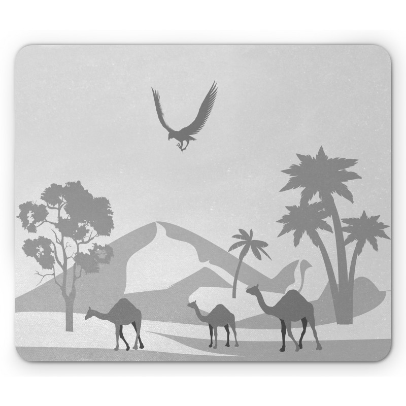 Monotone Greyscale Sand Dunes Mouse Pad