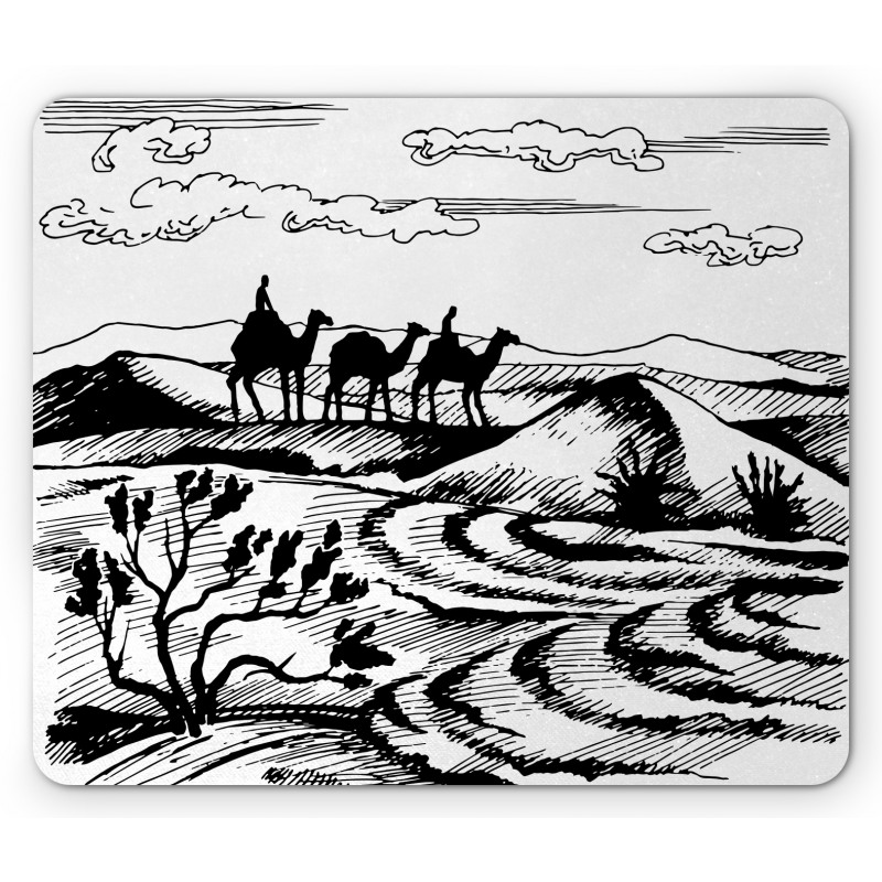 Sketchy Camel Caravan Mouse Pad