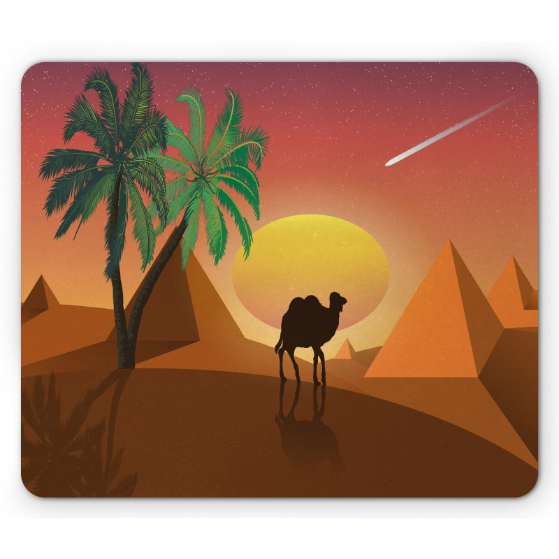 Camels Pyramids and Palms Mouse Pad