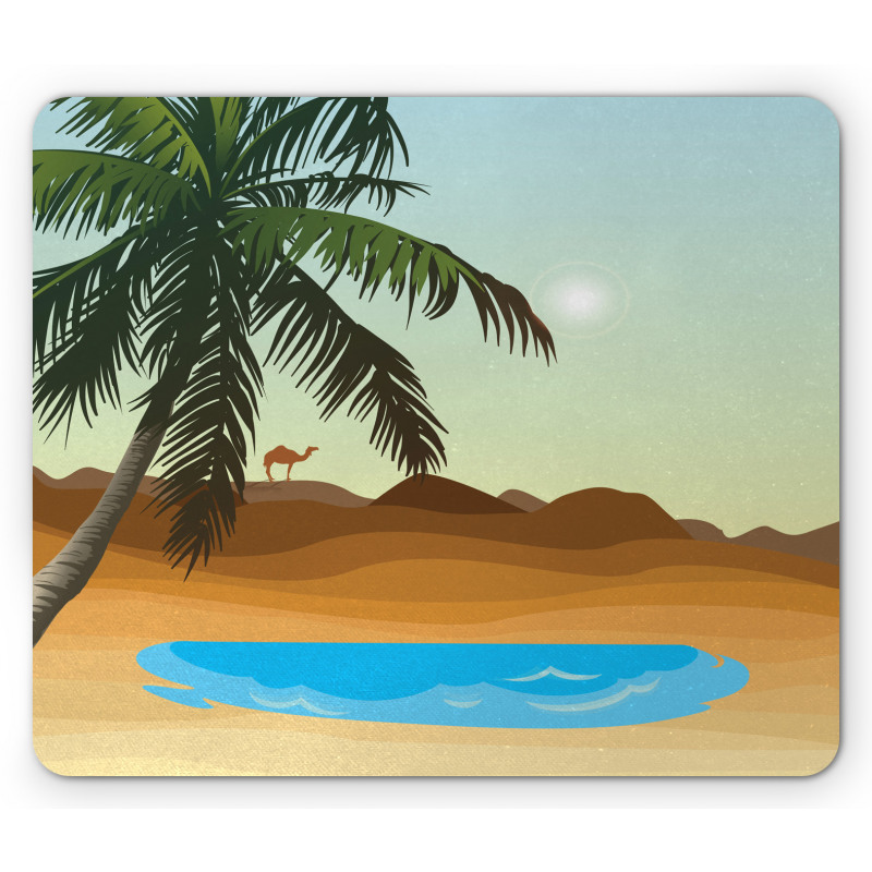 Tree and a Camel Far Away Mouse Pad