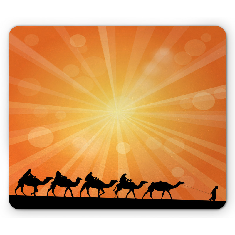 Sunburst Effect and Camels Mouse Pad