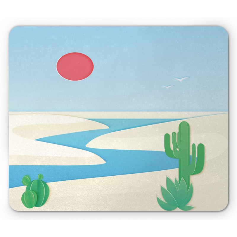 Desert Safari Cactus Plants Mouse Pad