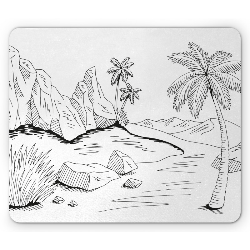 Pencil Sketch Outline Drawing Mouse Pad