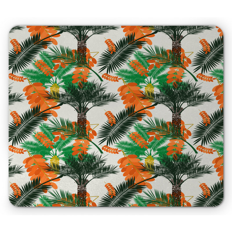 Date Palm Tree with Leaves Mouse Pad