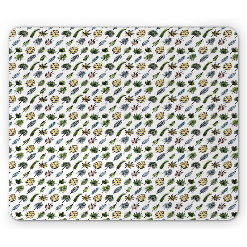 Leaves in Grunge Mouse Pad