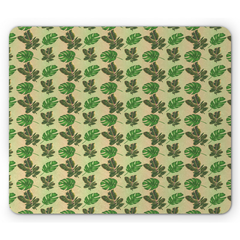 Exotic Leaves Scenery Mouse Pad