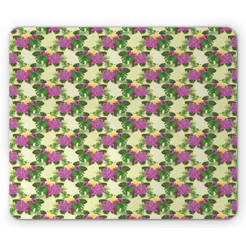 Orchid and Hibiscus Mouse Pad