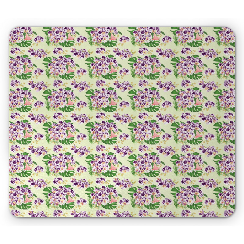 Spotted Orchid Flower Mouse Pad