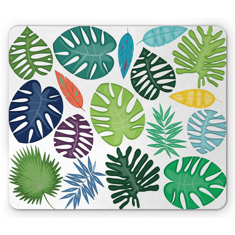 Colorful Bold Leaves Mouse Pad