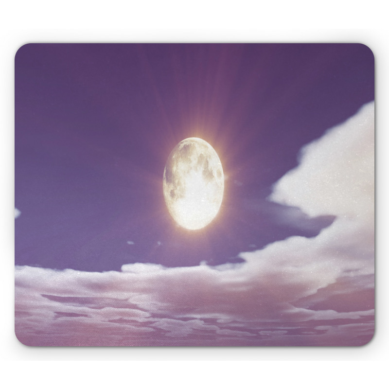 Dramatic Moon and Clouds Mouse Pad