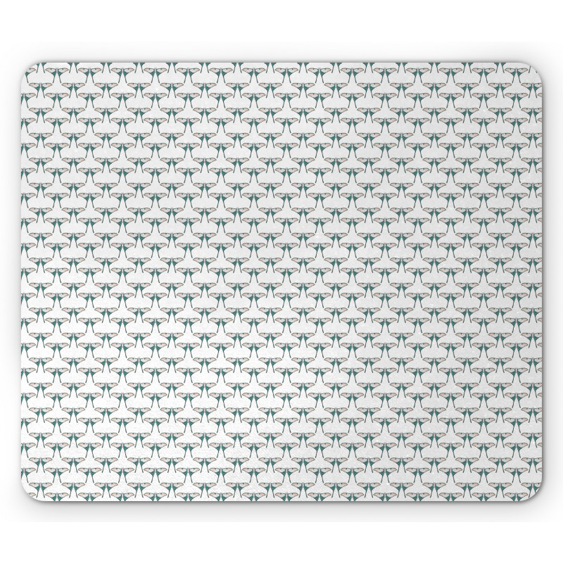 Symmetric Simple Butterfly Mouse Pad