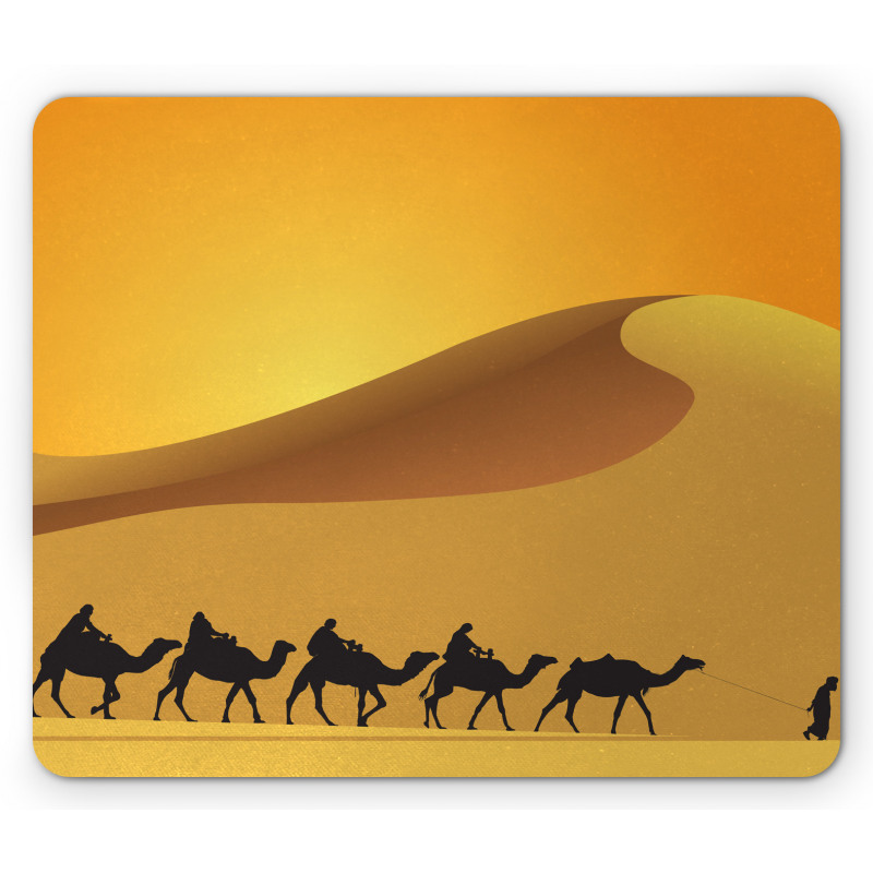 Camel Caravan Sahara Desert Mouse Pad