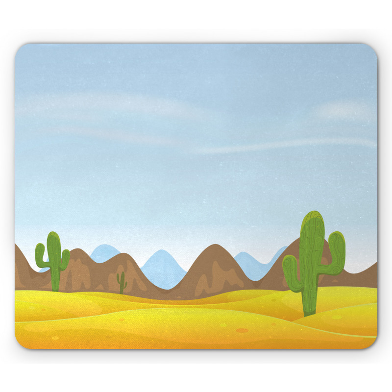 Cactus Plants Mountains Desert Mouse Pad