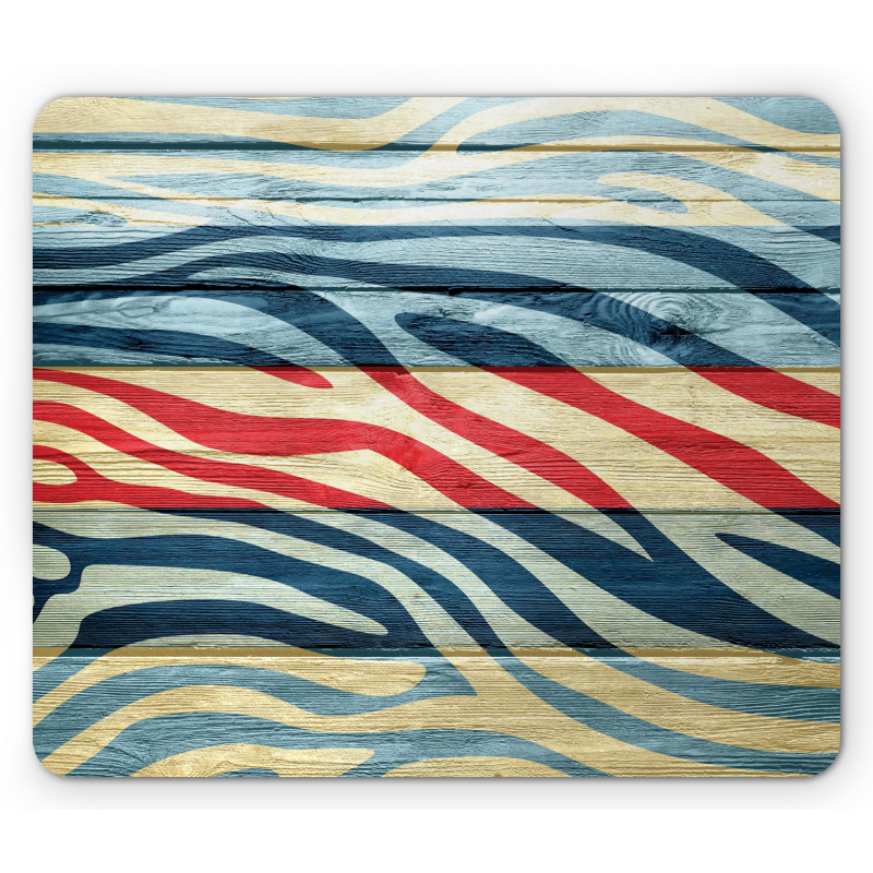 Country Zebra on Wood Mouse Pad