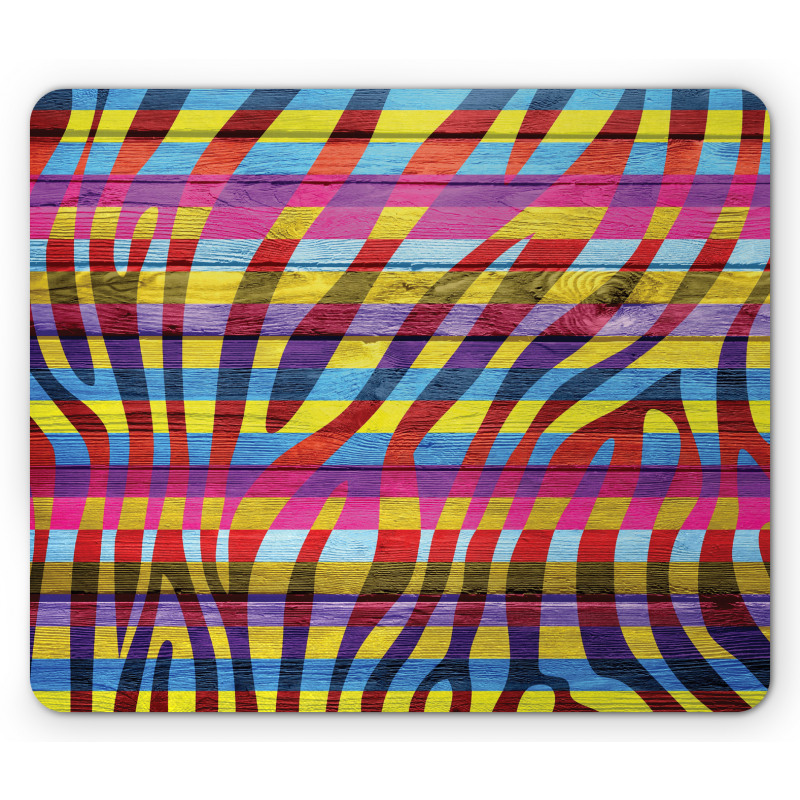 Vibrant Curvy Lines Mouse Pad