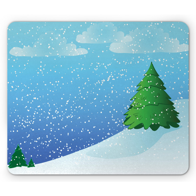 Snow Pouring onto Trees Mouse Pad