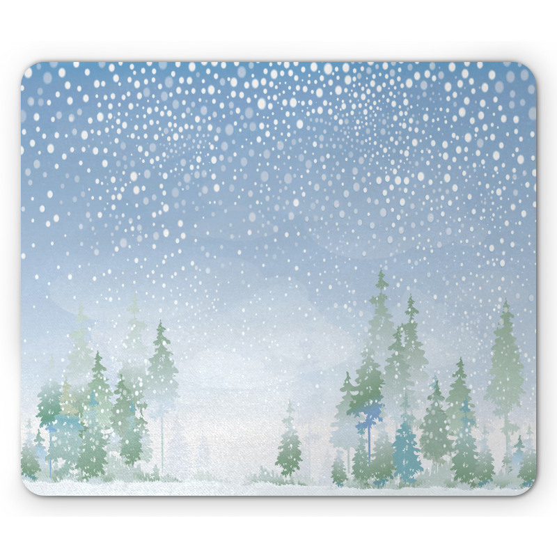 Misty Outdoor Scene Mouse Pad