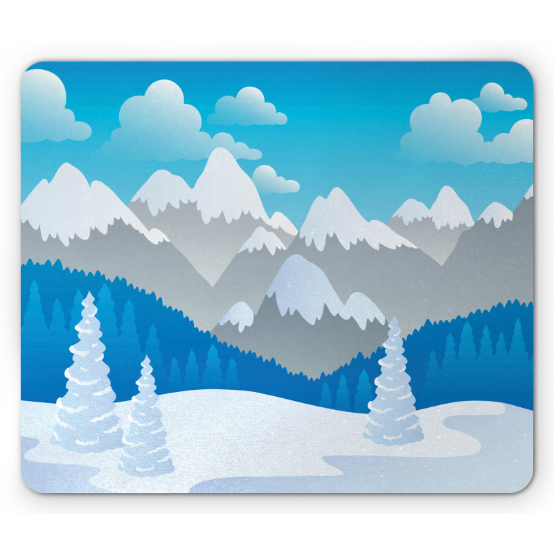 Snow-Capped Mountains Mouse Pad