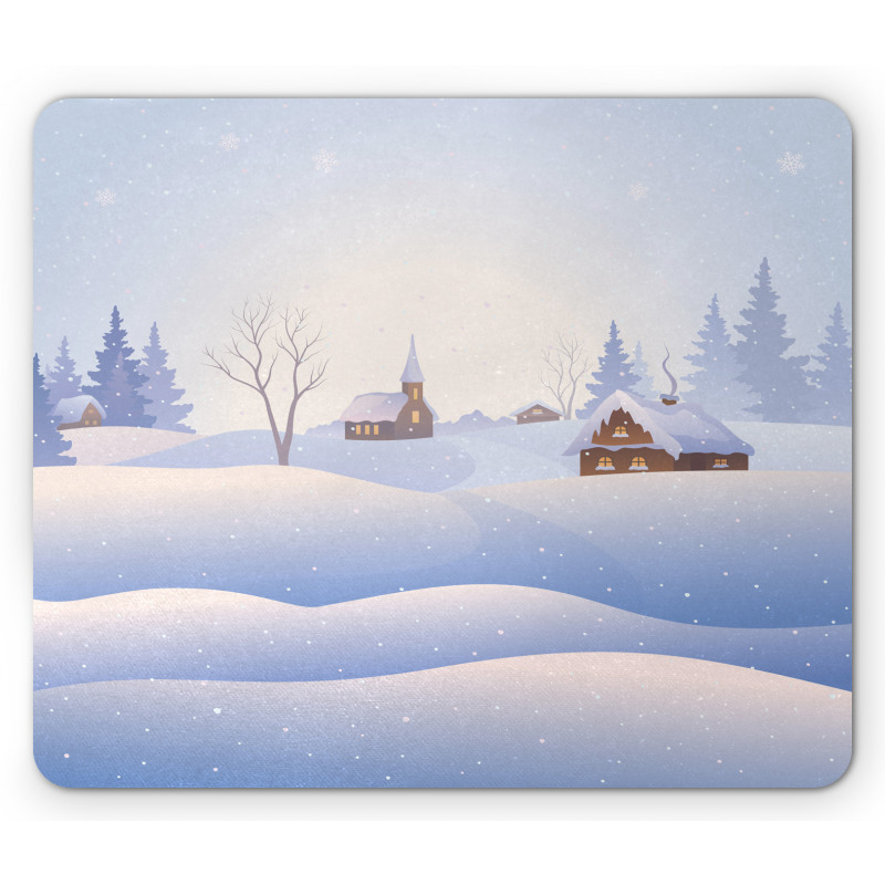 Village Landscape View Mouse Pad