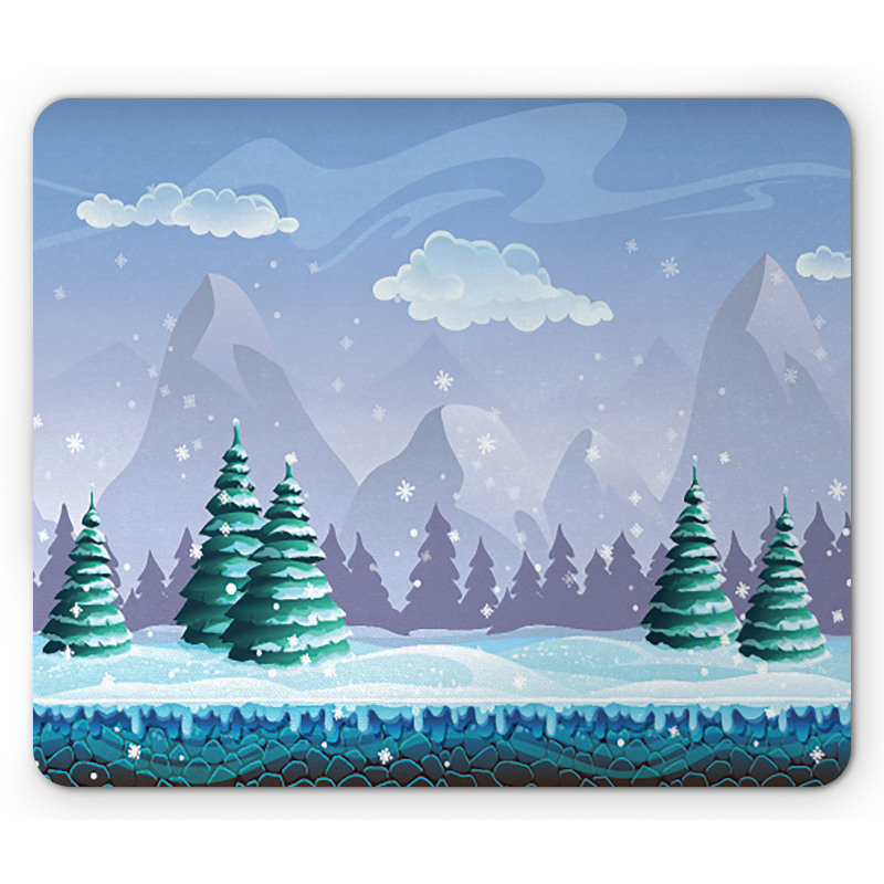 Mountains Hills Trees Mouse Pad