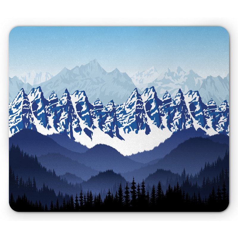 Hills Covered in Snow Mouse Pad