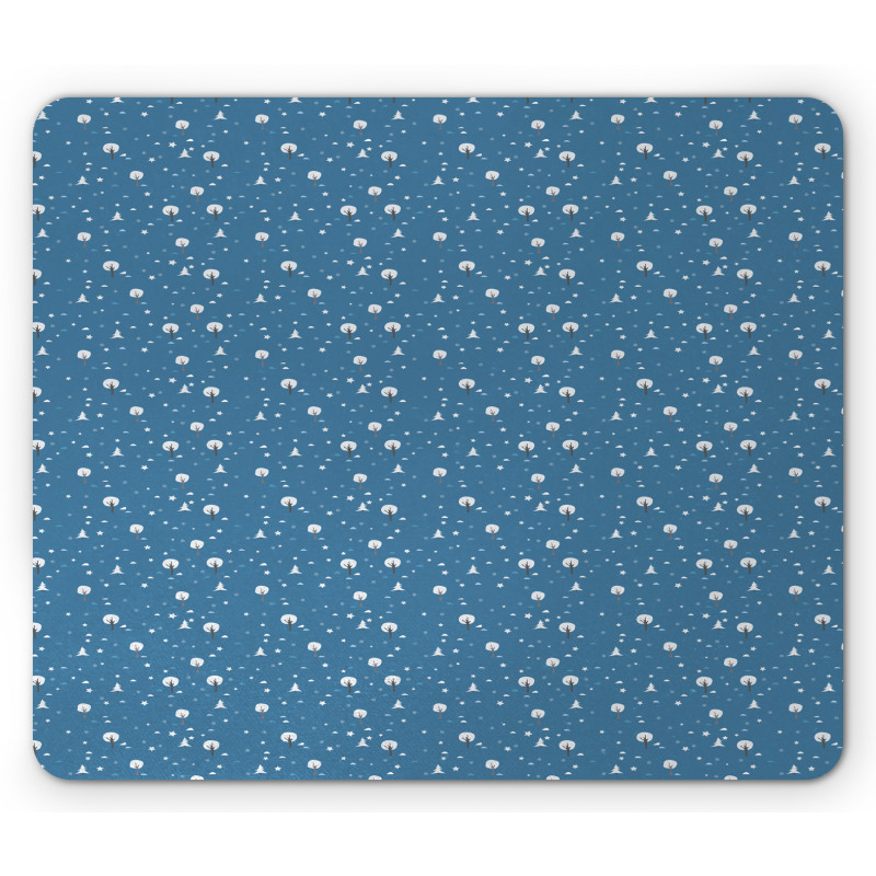 Doodle Style Wintry Items Mouse Pad