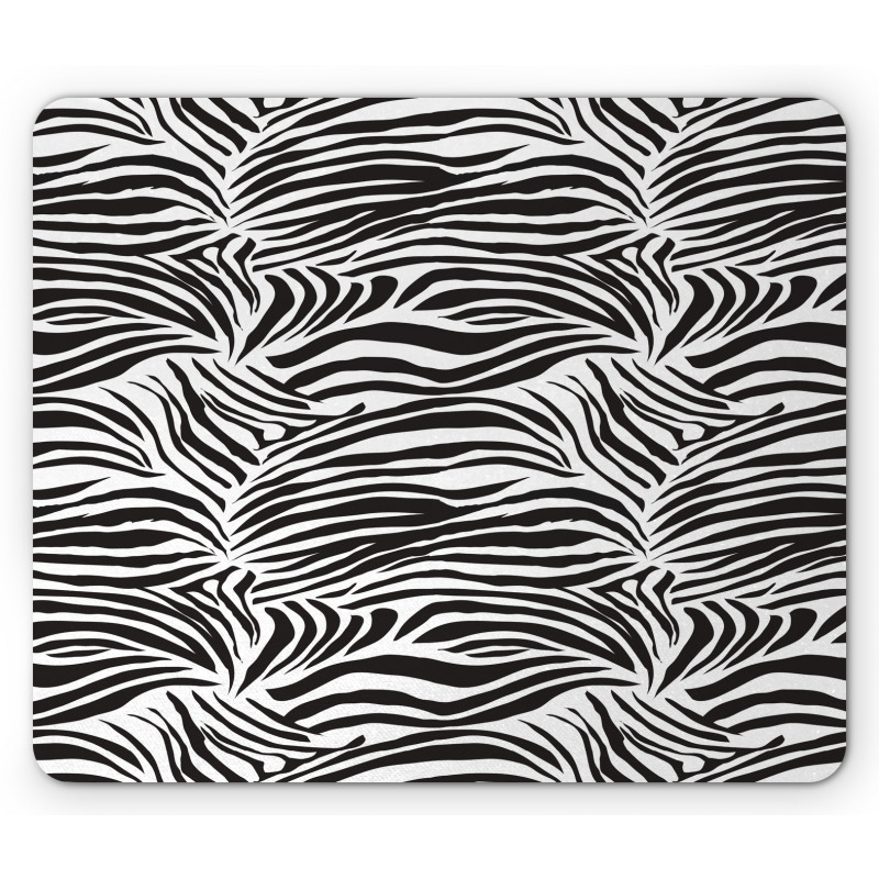 Wild Zebra Lines Mouse Pad